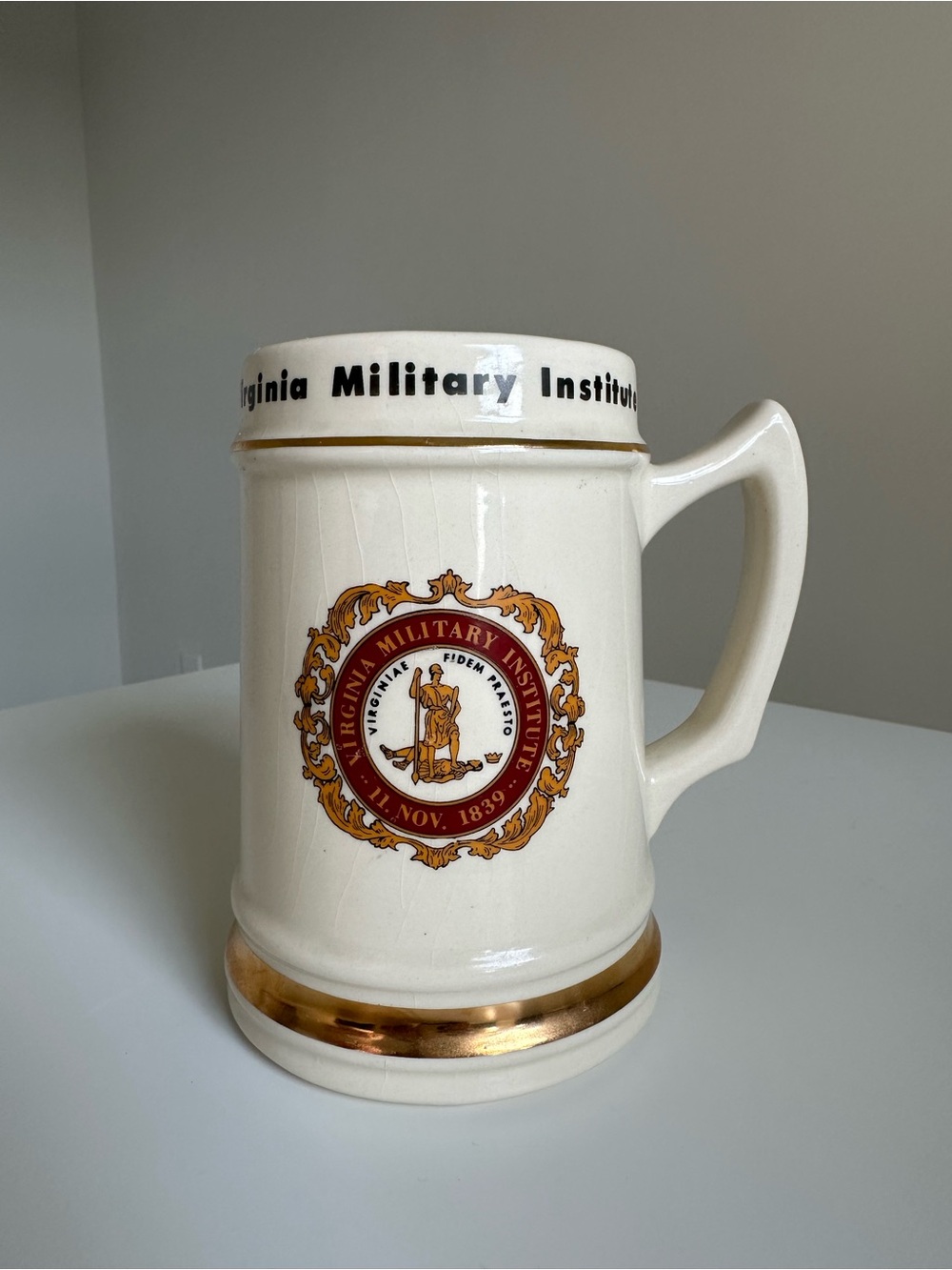 Vintage VMI Virginia Military Institute Beer Stein Mug | Sir-Amic Ben Silver NYC